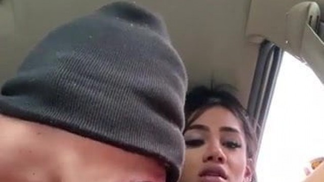 Sexy Big Dick Latina Laura Gets Sucked Off in Car