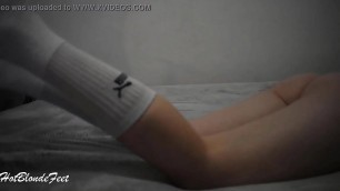 Sexy Blonde In Long Socks&comma; You Need to See It - Miley Grey