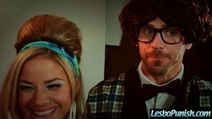 Hot Lez Girl &lpar;abigail&jessa&rpar; Get Punish By Mean Lesbo With Dildos clip-03