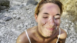 BIGGEST FACIAL ON PORNHUB - HIKING WITH MASSIVE LOAD ON MY FACE