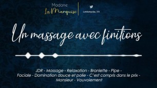 Un Massage Avec Finitions [french Audio Porn Pipe Massage Gorge Profonde]