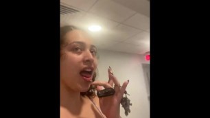 Slut Latina first ever Cumwalk on College Campus